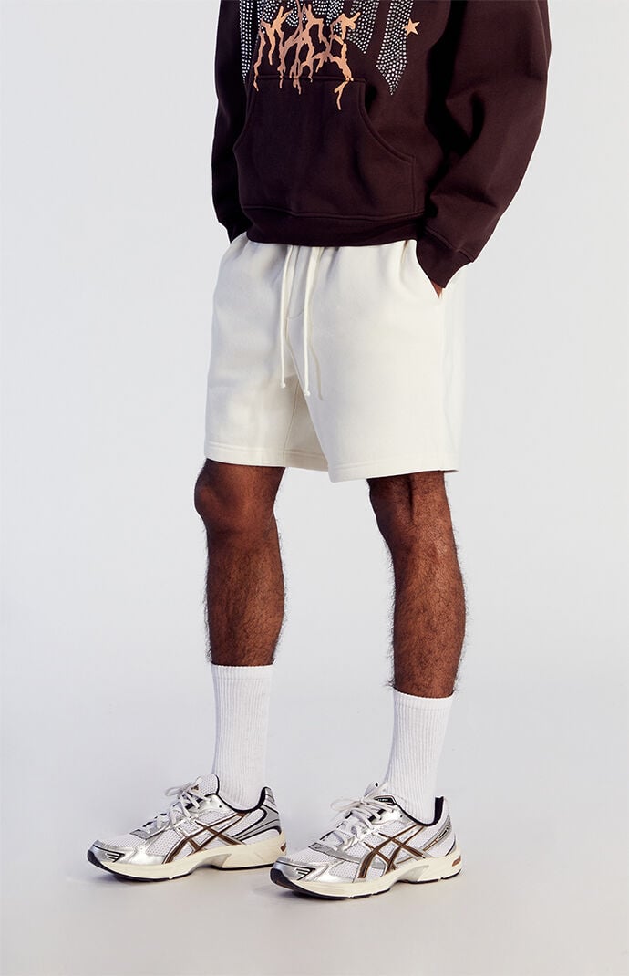 Pacsun Fleece Cream Sweat Shorts | PacSun