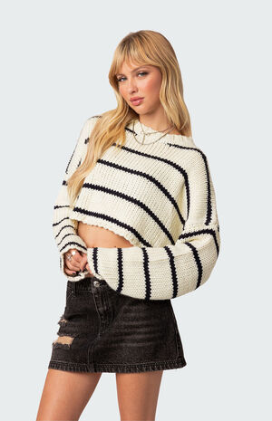 Sister Striped Cropped Sweater image number 4