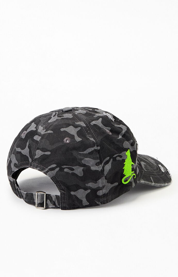 Enemy NYC No Life Distressed Camo Dad Hat