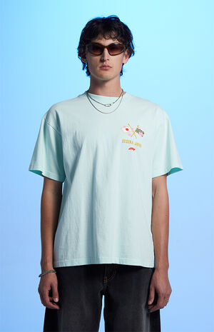 x Pacsun Suzuka&nbsp;Light Blue&nbsp;Sakura T-Shirt image number 1