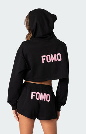Fomo Cropped Zip Up Hoodie image number 5