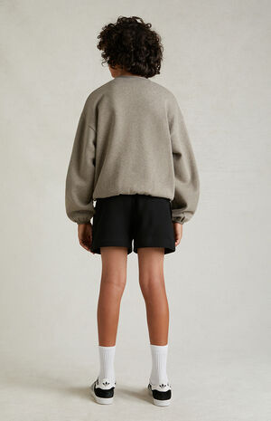 Essentials Black Sweat Shorts image number 6