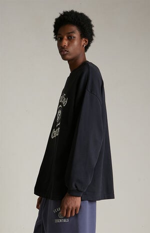 Black Heavy Long Sleeve T-Shirt image number 3