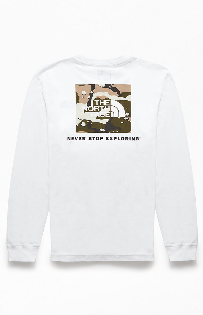 north face long sleeve white