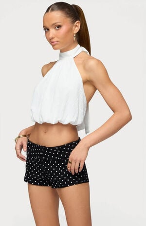 Senya High Neck Bubble Halter Top image number 2