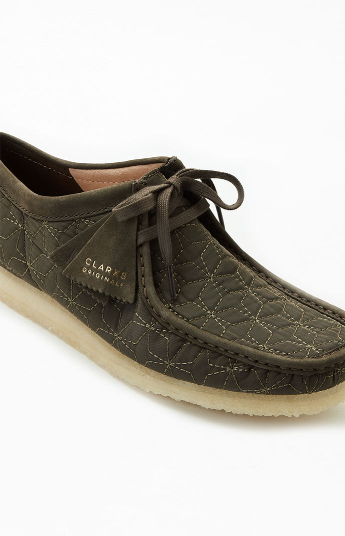 Clarks Olive Wallabe Quilted Shoes | PacSun
