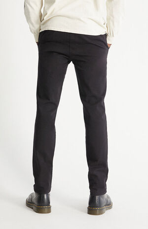 Black Slim Chino Comfort Stretch Pants image number 4