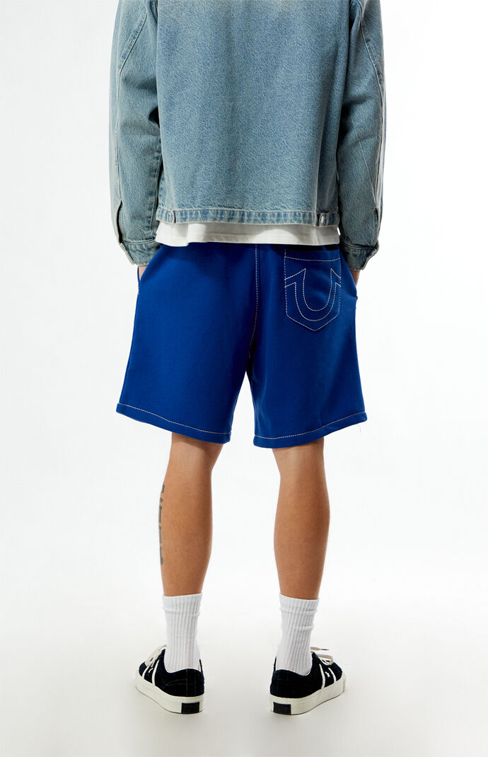 True Religion x Ford Big Fleece Blue Sweat Shorts