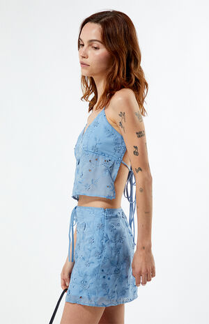 Eyelet Mini Skirt image number 2