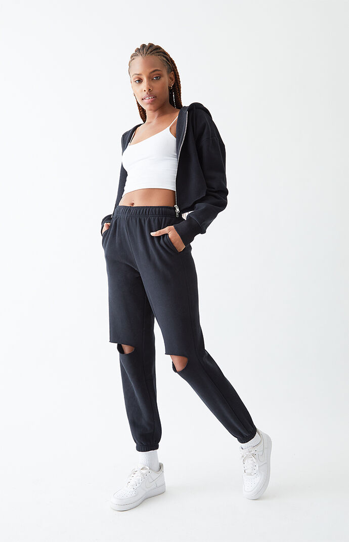 Raw cut cb best sale crop hoodie