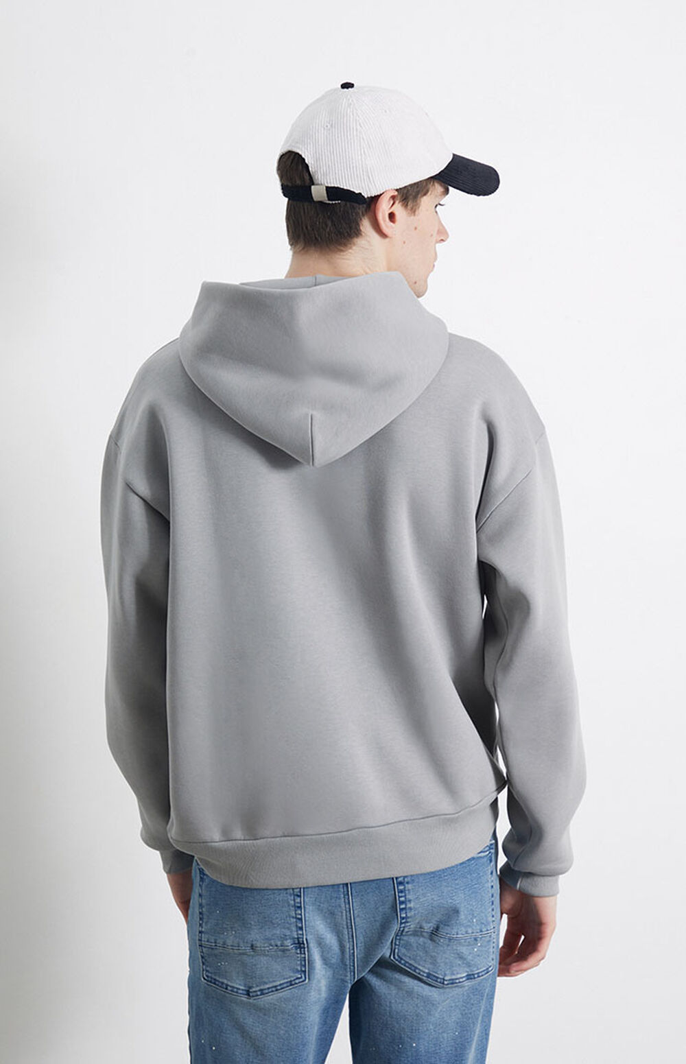 PacSun Gray Solid Hoodie PacSun