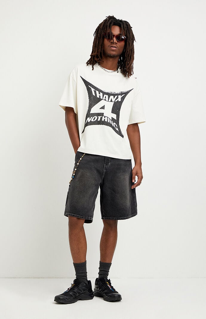 Pacsun Parker Baggy Jean Shorts Carpenter Black