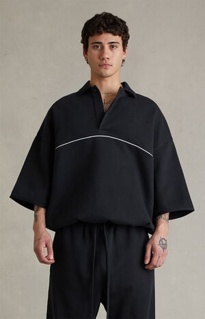 Vintage Black Active Trace 3/4 Sleeve Modern Polo Sweatshirt image number 2