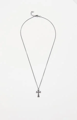 Silver Cross Necklace image number 1