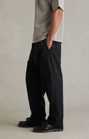 Vintage Black Active Trace Baggy Track Pants image number 4