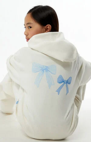 Off White Bows Full Zip Hoodie image number 1