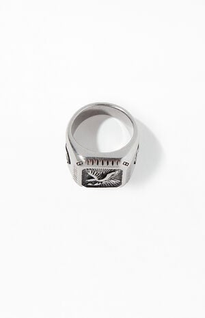 Silver Eagle Signet Ring image number 2