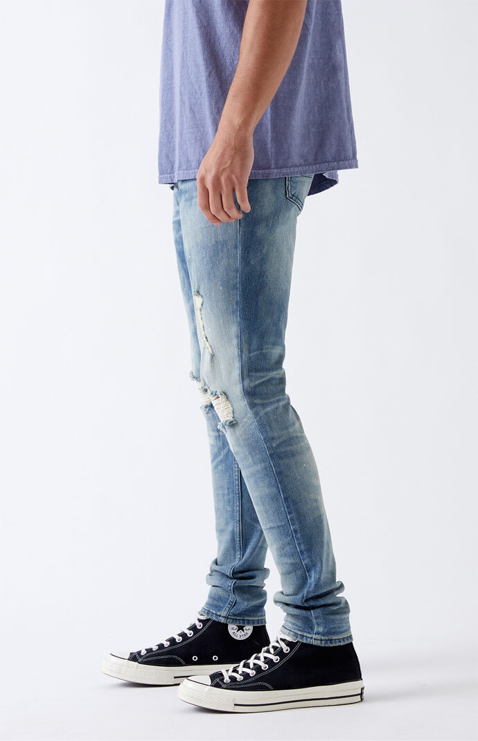 mens paint splatter jeans
