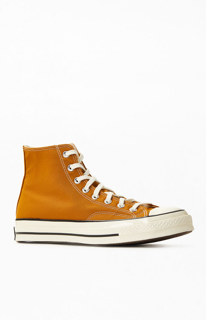 Gold Chuck 70 Hi Top Shoes