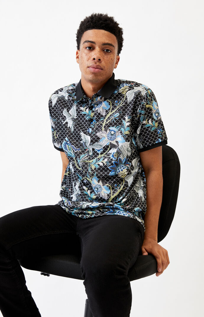 Paisley Flower Polo Shirt