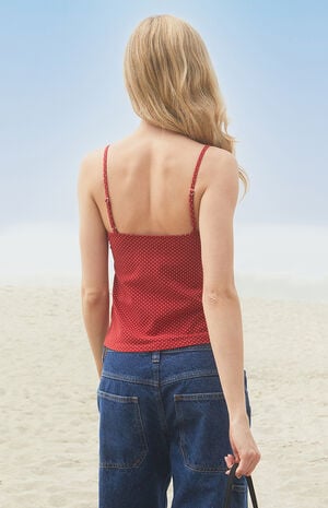 Red Polka Dot Tiffany Tank Top image number 4