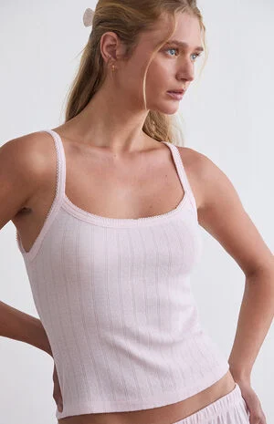 Pointelle Pajama Tank Top image number 1