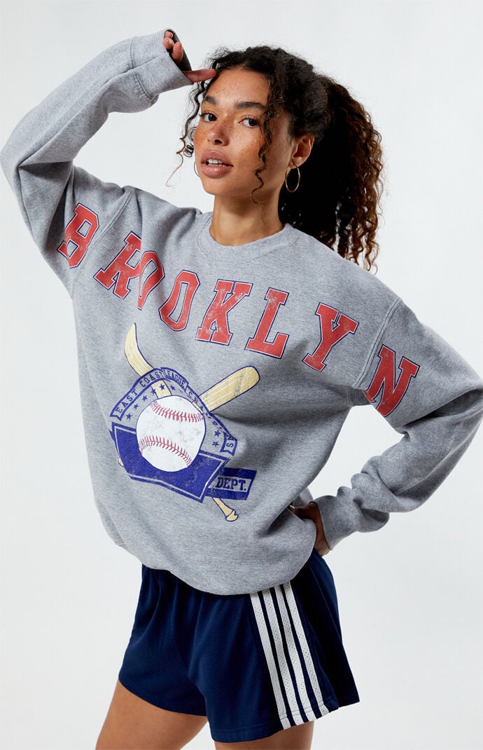 Golden Hour Brooklyn Baseball Athletic Crew Neck Sweatshirt