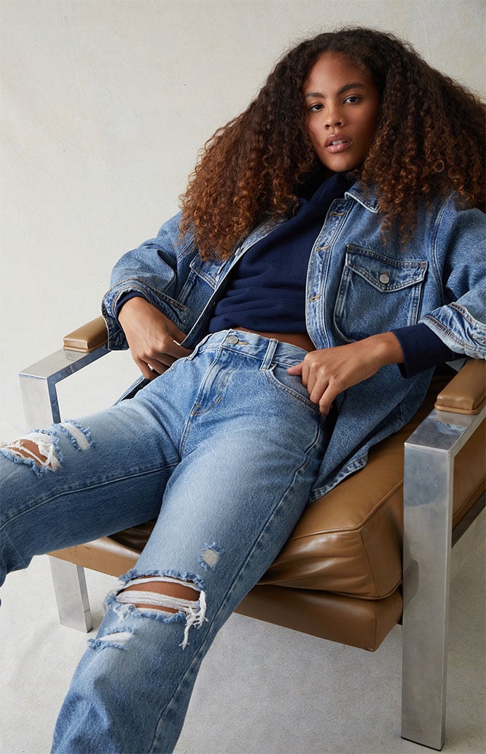 Ripped boyfriend 2025 denim jacket