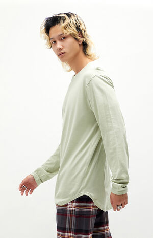 Sage Seville Scallop Long Sleeve T-Shirt image number 3