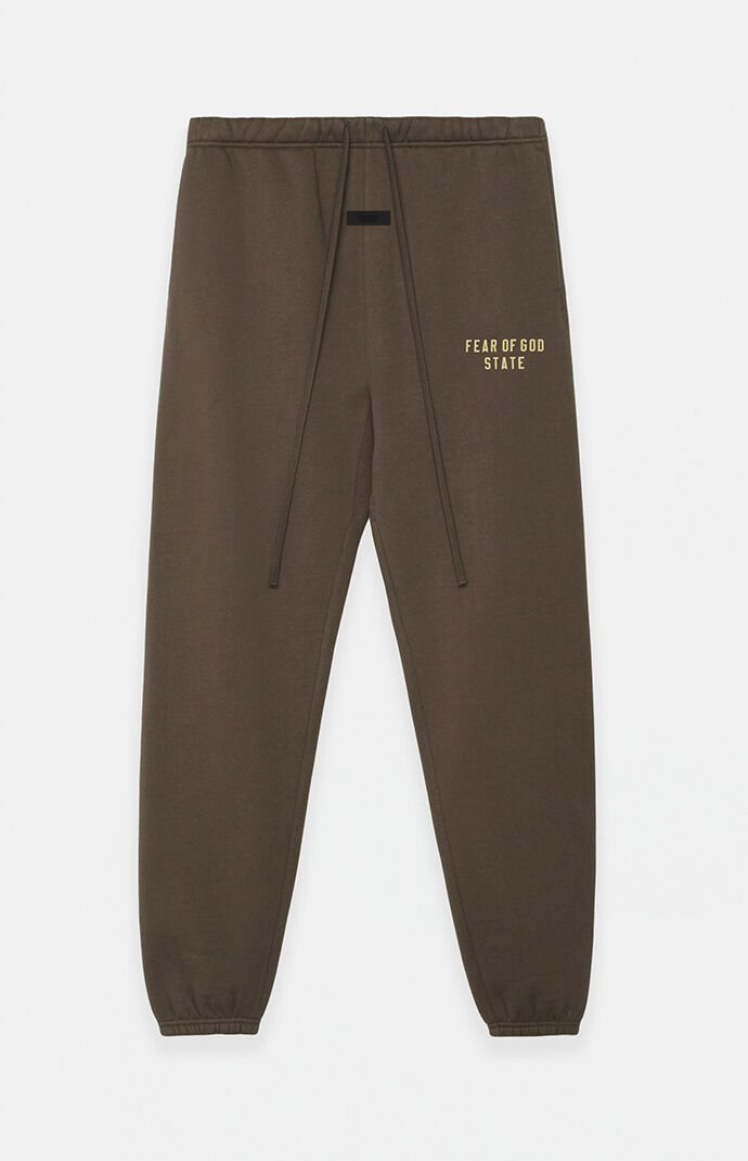 Fear of God Essentials Brown Heavy Fleece Sweatpants | Pacsun
