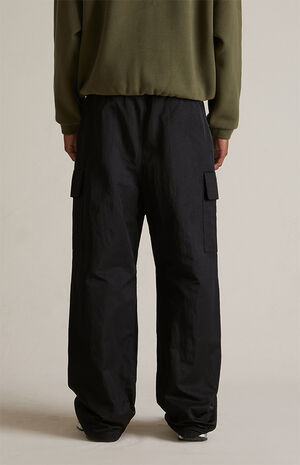 Black Textured Nylon Field Pants image number 6