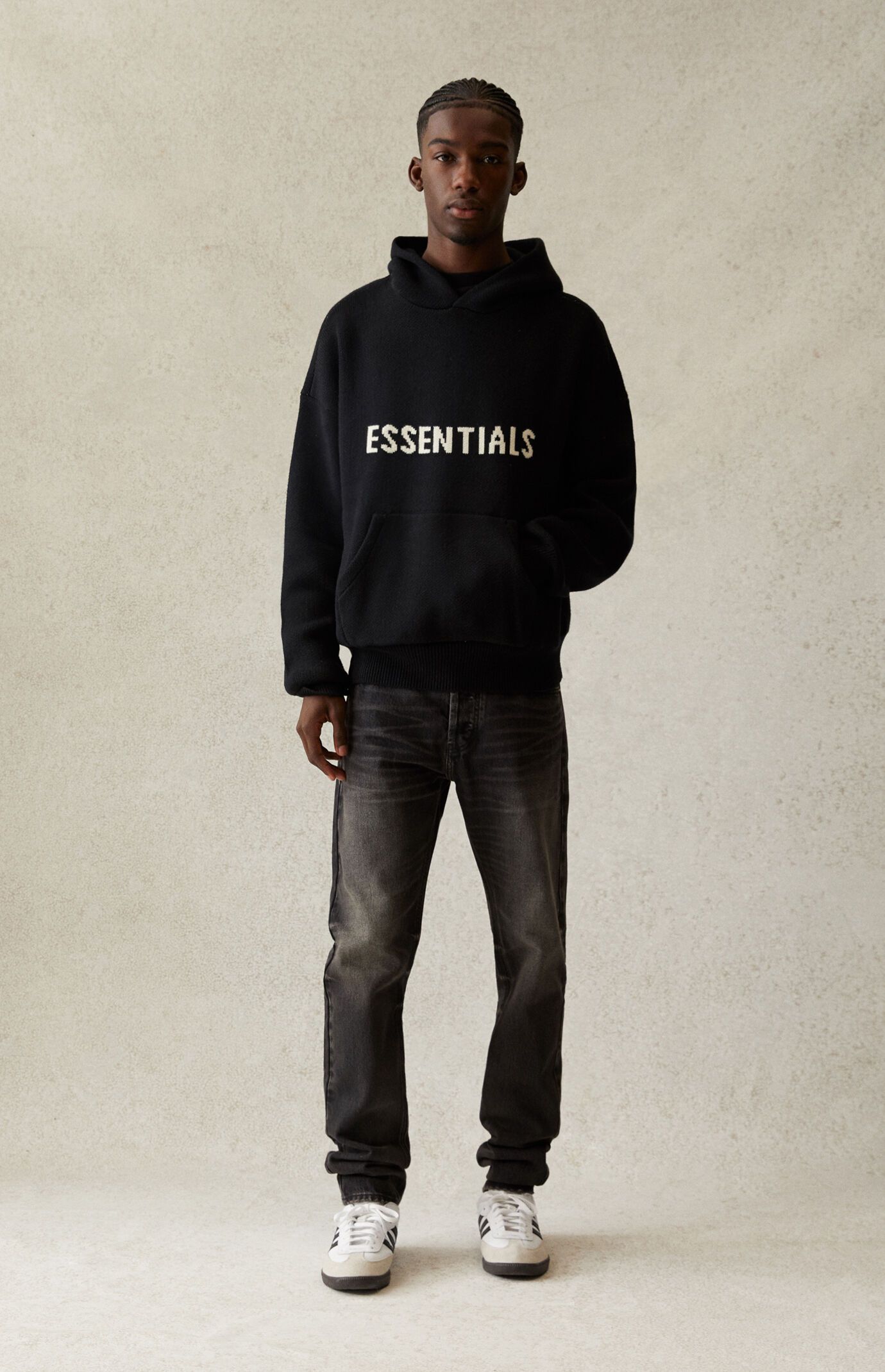 Fear of God Essentials Essentials Black Knit Sweater PacSun