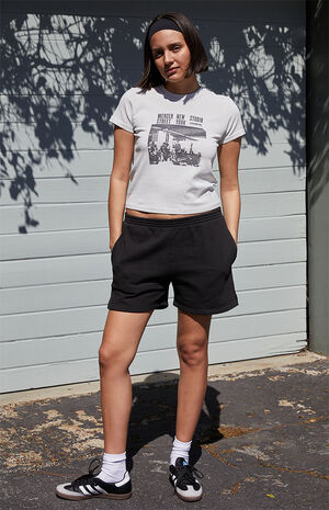 Black Rosa Sweat Shorts image number 2