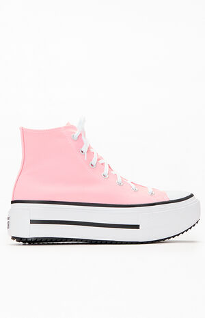 Pink Chuck Taylor All Star Lift Double Stack High Top Sneakers image number 1