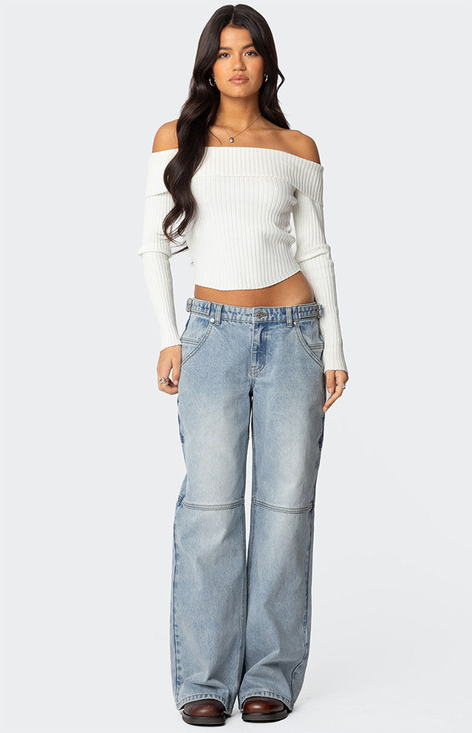Edikted Shai Low Rise Carpenter Jeans | PacSun