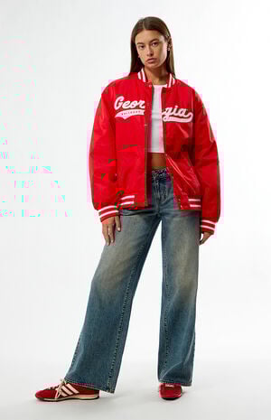 Georgia Bulldogs A-Game Varsity Bomber Jacket image number 5
