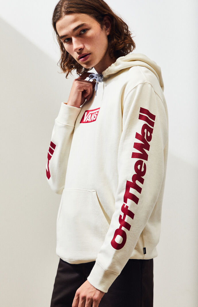 vans off the wall white hoodie cheap online