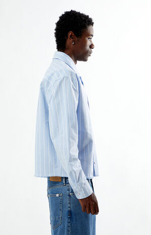 Mustang Button Down Long Sleeve Cropped Shirt image number 3