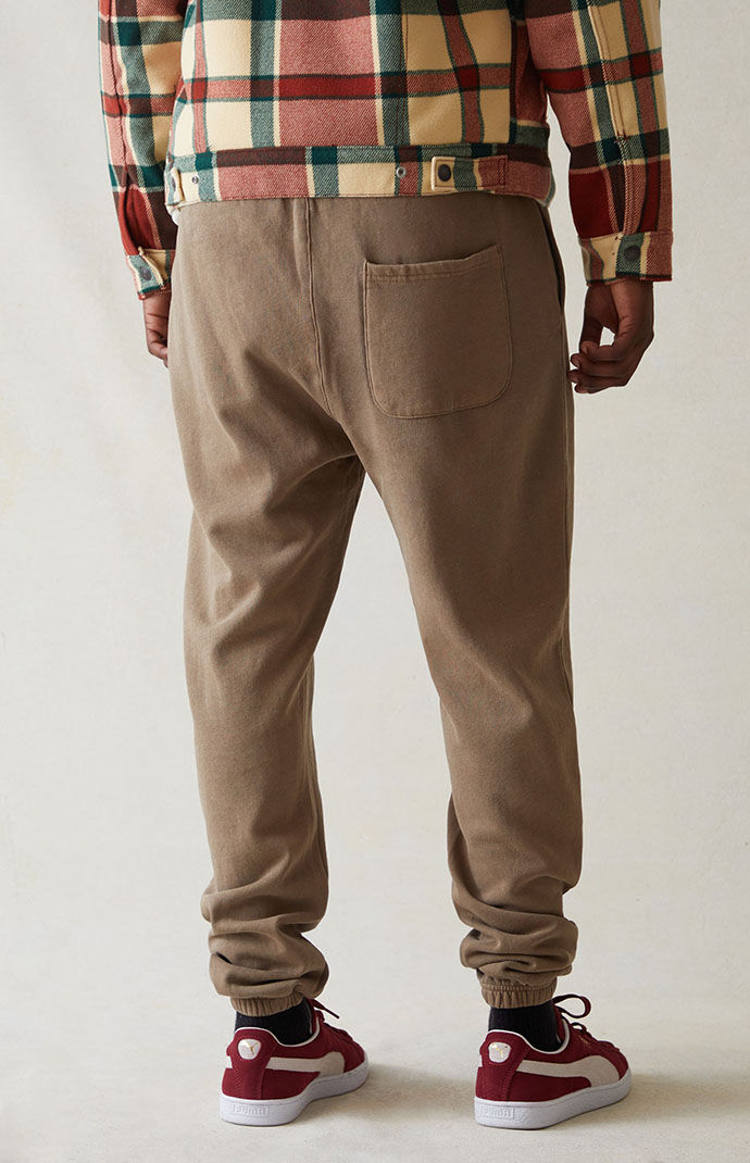 ★PARTIMENTO★ VTG Washed Sweat Pants Brown CORE STRAIGHT LEG SWEATPANT in VINTAGE BROWN – Elwood Clothing