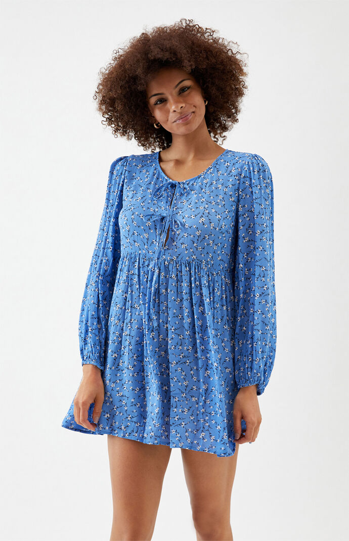Double Tie Front Babydoll Dress