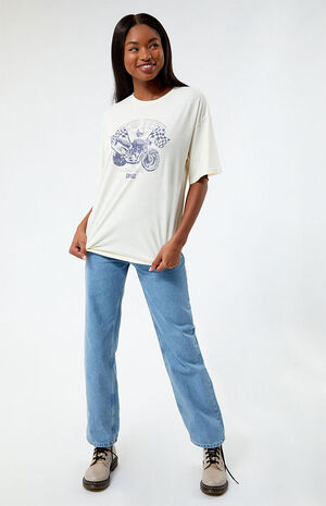 New York Skull Biker T-Shirt image number 1