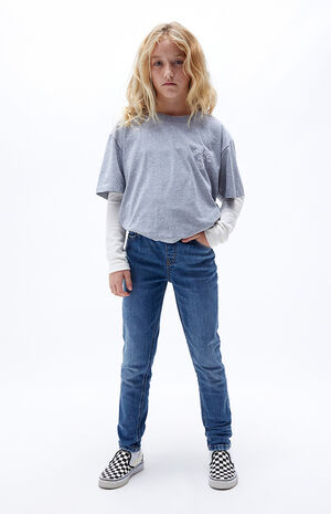 Dark Blue Pull-On Jeans image number 4