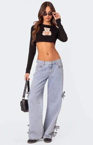 Ted Cropped Long Sleeve T-Shirt image number 2