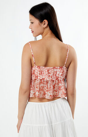 Floral Tie Front Cami image number 4