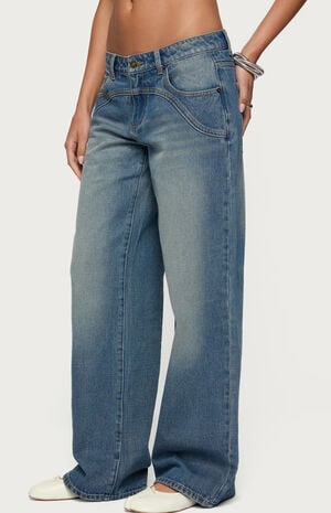Ronny Curved Stitch Low Rise Jeans image number 2