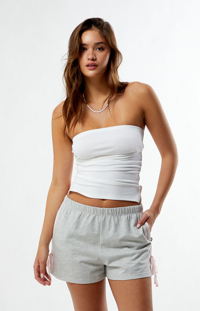 Pacsun Side Stripe Bow Fleece Sweat Shorts | PacSun
