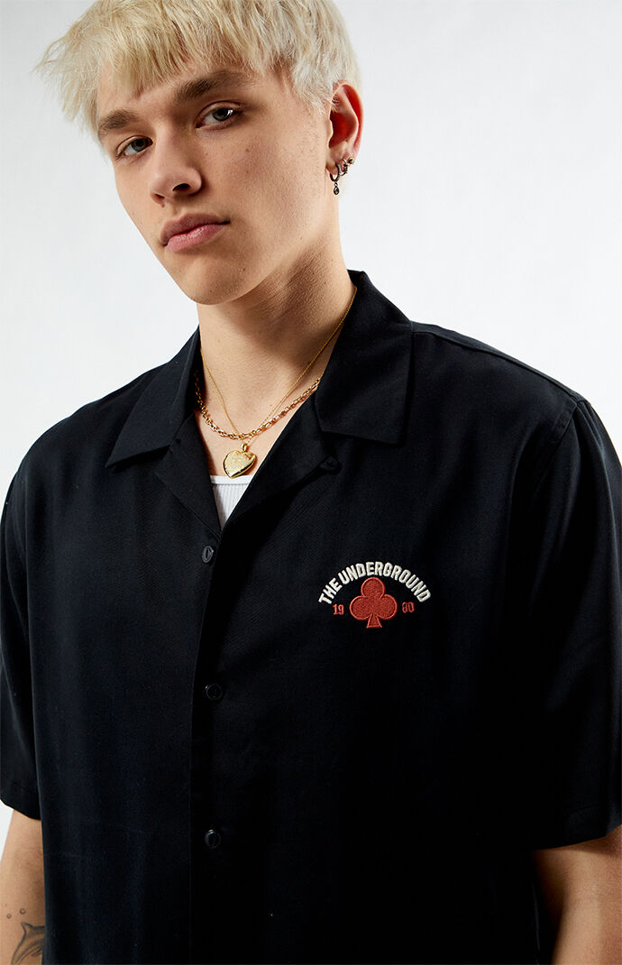 Pacsun The Underground Casino Resort Graphic Oversized Camp Shirt