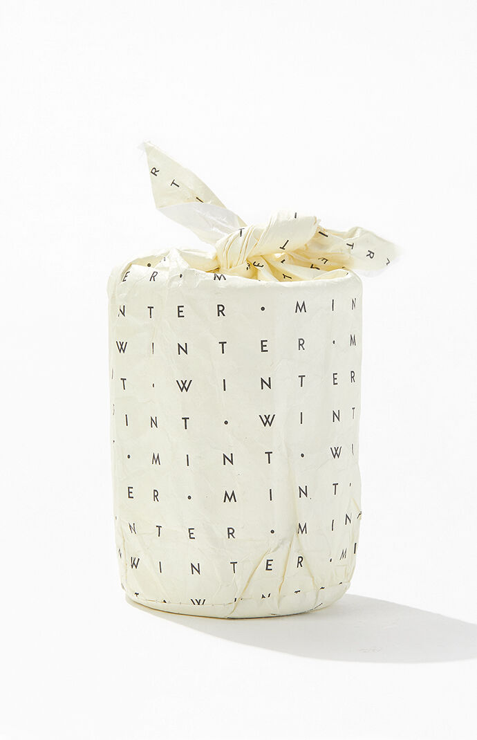 Winter Mint Bagged Glass Candle