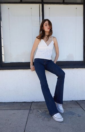 Dark Blue Melody '90s Low Rise Flare Jeans