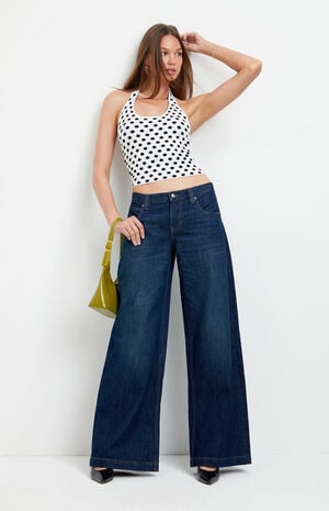 Sloane Low Rise Ultra Baggy Jeans Dark Blue image number 1